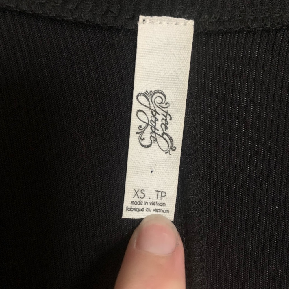 Free people black long sleeve top - Picture 2 of 4